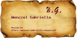 Wenczel Gabriella névjegykártya